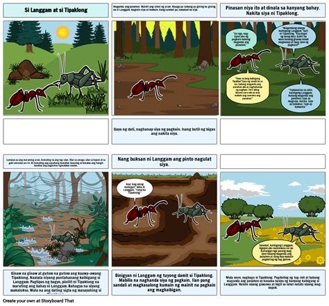 ANG LANGGAM AT ANG TIPAKLONG Storyboard por 38a8ce07