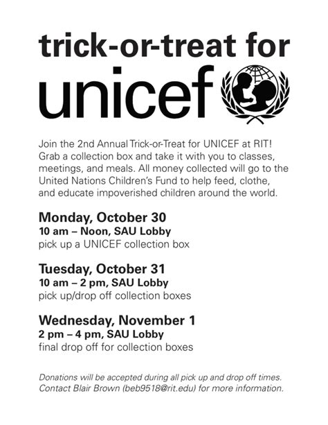 UNICEF Fundraiser Flyer – Erhardt Graeff