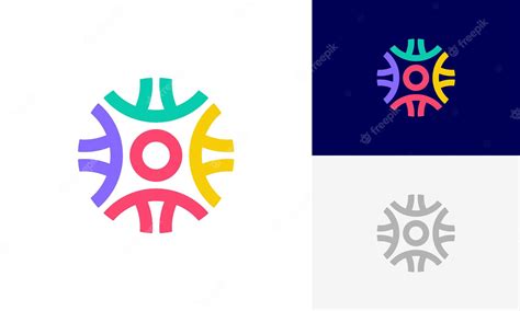 Premium Vector | Abstract people human family community people social community family teamwork logo