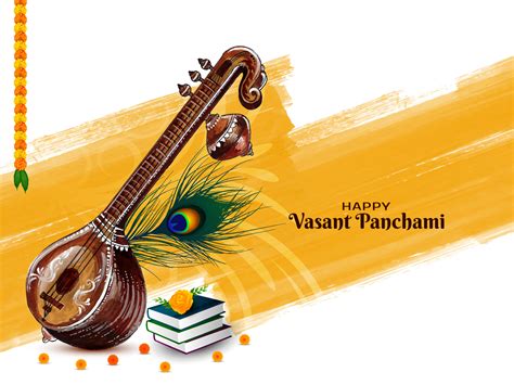 Happy Vasant Panchami festival artistic background 17182204 Vector Art ...