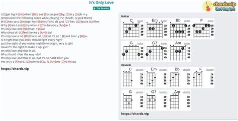 Chord: It's Only Love - tab, song lyric, sheet, guitar, ukulele ...