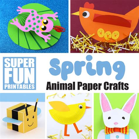 Spring animal printable crafts - The Craft Train