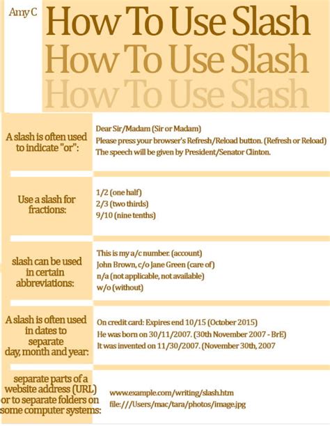 How To Use Slash