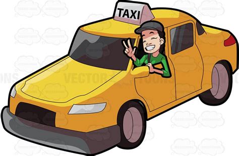 A Female Taxi Driver Gesturing A Victory Sign | Taxi driver, Taxi cartoon, Taxi driver cartoon