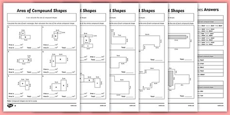 Calculating the Area of Compound Shapes Worksheet Pack - Twinkl