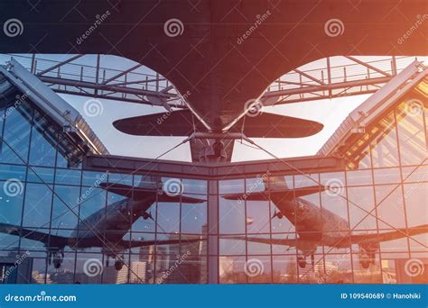 Airplane and Exterior of the German Museum of Technology Editorial Stock Image - Image of ...