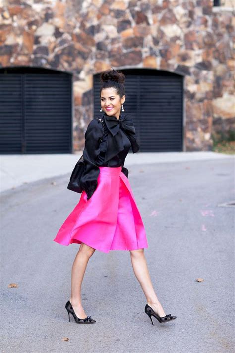 Short Hot Pink And Black Dress For Prom Night on Stylevore