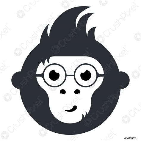 Monkey vector logo design - stock vector 5413220 | Crushpixel