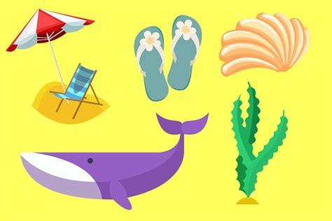 Set of summer icons 1895700 Vector Art at Vecteezy