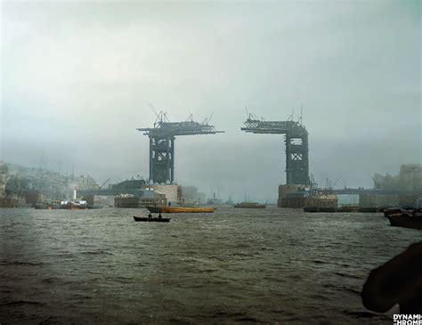 Picture of the Day: Colorized Photo of the Tower Bridge Under Construction, 1889 » TwistedSifter