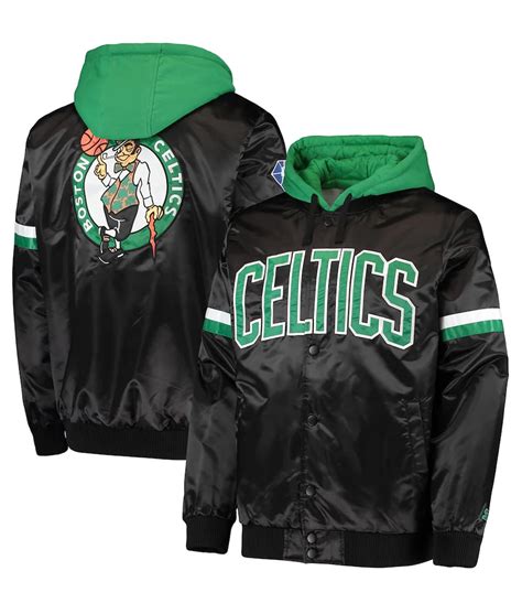 Starter Black/Kelly Green 75th Anniversary Boston Celtics Hoodie Jacket ...