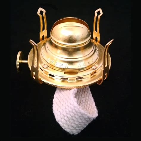 Queen Anne #1 Oil Lamp Burner Solid Brass - Imperial Lighting Co.