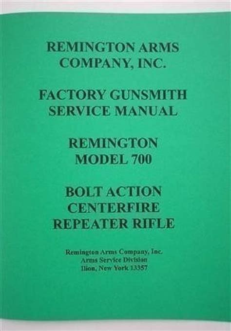 DETAILED GUNSMITH MANUAL REMINGTON MODEL 700 (158) 17195225 - GunAuction.com