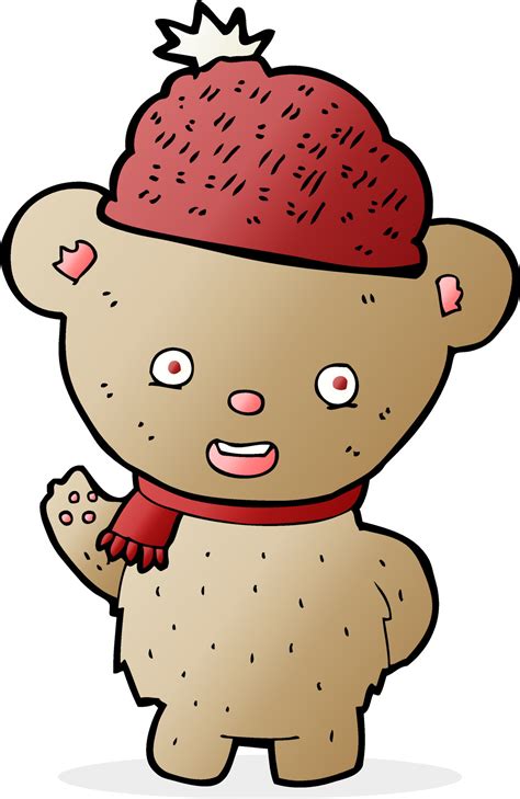 cartoon bear in hat 12337602 Vector Art at Vecteezy