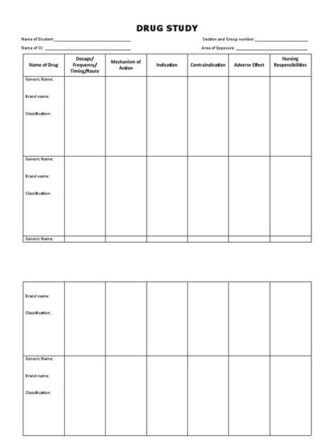 Drug Study Format | PDF