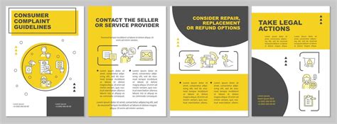 Consumer complaint guidelines brochure template 2283421 Vector Art at ...