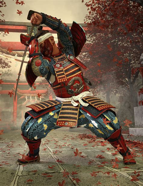 Shogun Samurai Poses for Genesis 8 Male | Daz 3D