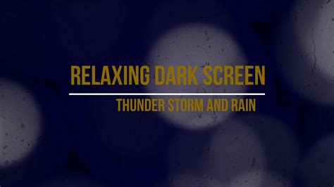 10HR DarkScreenThunder And Rain - YouTube