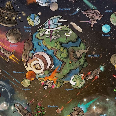 Space Worlds Map by Edison Yan - Default – iam8bit