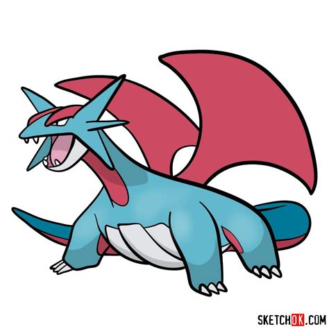 How to Draw Salamence: Step-by-Step Pokémon Drawing Tutorial