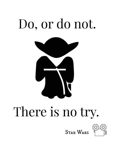 Star Wars Print, Do or Do Not, There is No Try, Movie Quote Print, the Empire Strikes Back ...