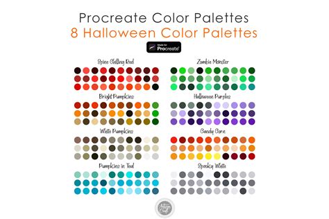 Halloween color palette, Procreate color palette By Artisan Craft SVG | TheHungryJPEG