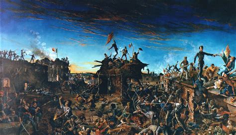 The Goliad Massacre Summary | Image of a painting called Dawn at the Alamo , by Henry McArdle ...