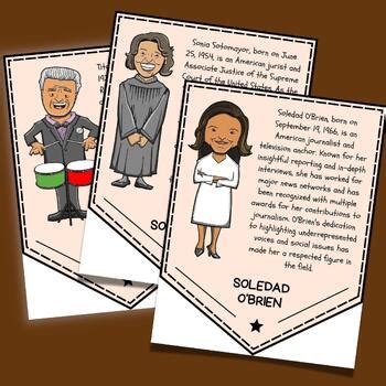 Famous Hispanic & Latino Leaders Biography Pennants Posters - Bulletin ...