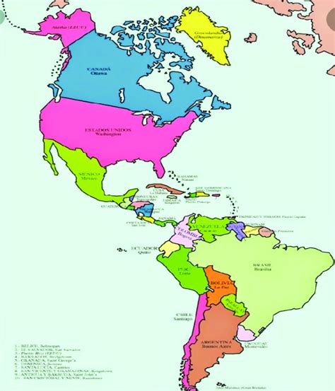 Mapa político de América. | Download Scientific Diagram