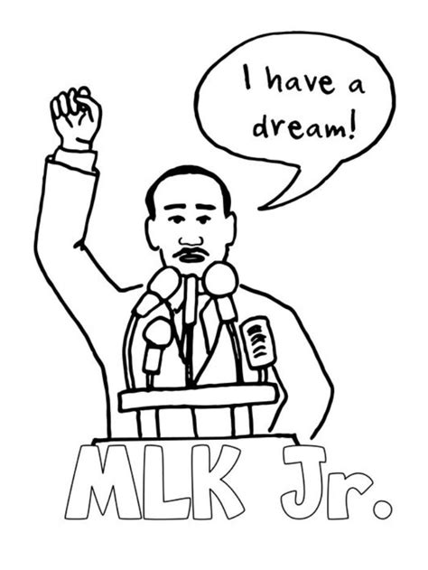 Dr martin luther king coloring page - Coloringus