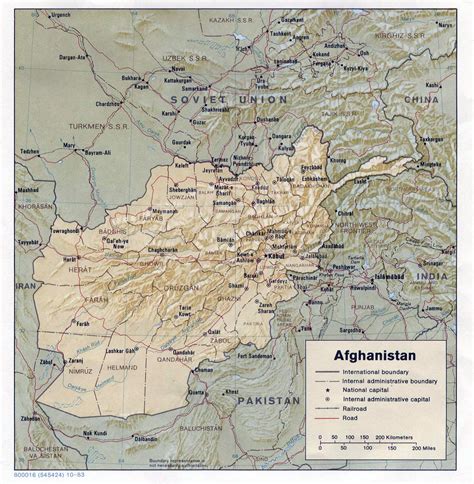 Maps of Afghanistan | Detailed map of Afghanistan in English | Military map of Afghanistan ...