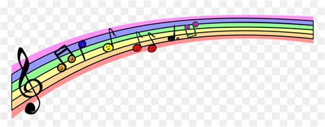 Music Notes On Rainbow, HD Png Download - vhv