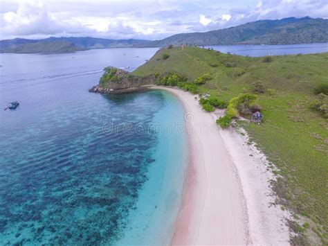 Aerial Pink Beach stock photo. Image of bajo, coastal - 179640658