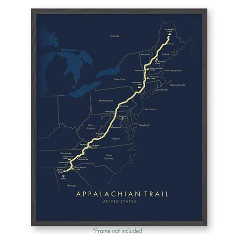 Appalachian Trail Map | Appalachian Trail Poster | Tell Your Trail