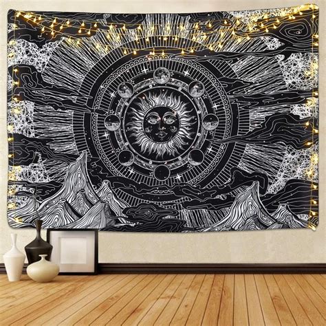 #tapestrybedroom in 2020 | Sun and moon tapestry, Moon tapestry, Star tapestry