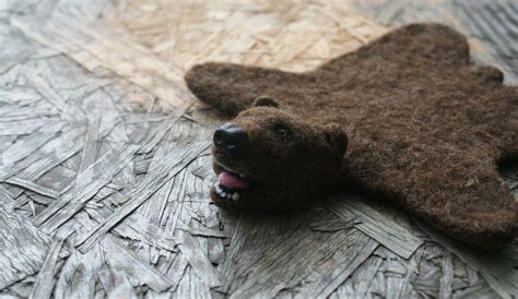 Pin by Crafty Magazine on BEARS! | Bear skin rug, Needle felting, Bear rug