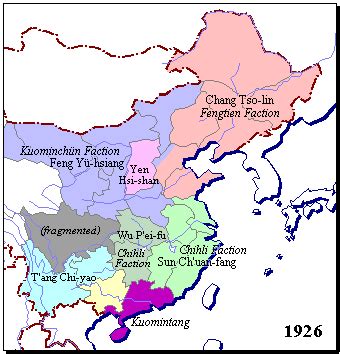 Map - China During the Age of Warlords