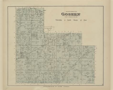 Goshen - Page 95, Ohio 1879 Old Town Map Custom Reprint - Hardin Co. - OLD MAPS