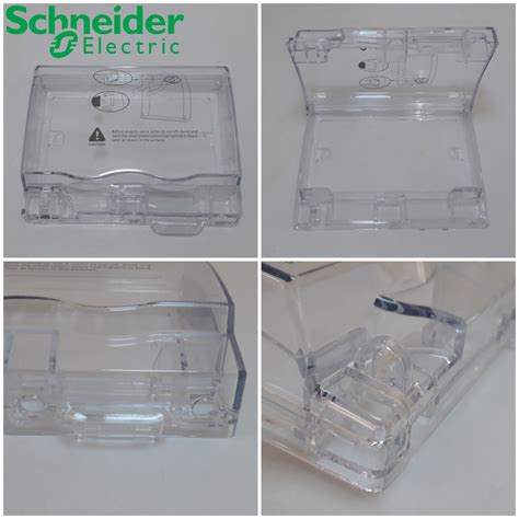 SCHNEIDER HEAVY DUTY WEATHERPROOF THICK COVER TRANSPARENT DOUBLE TWO GANG AND DOOR BELL SWITCH ...