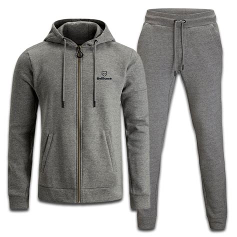 Mens Sports Fleece Tracksuit Set with Fleece Hooded Top – The Bellicose ...