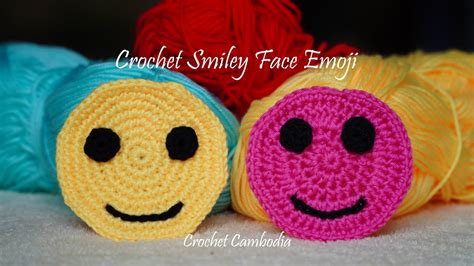 Crochet Smiley Face emoji, How to Crochet Emoji, Smiley Face Emoji De ...