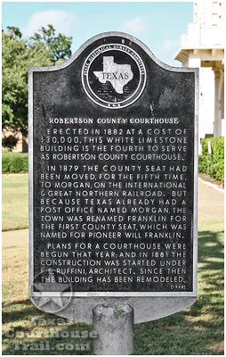 Robertson County Courthouse - Franklin, Texas - Photograph Page 4