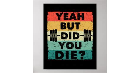 Funny gym workout humor motivational poster | Zazzle