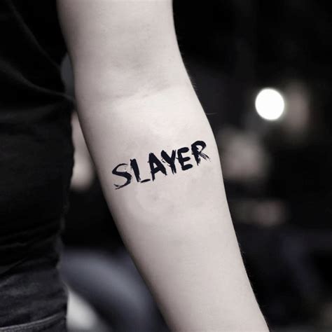 Slayer Temporary Tattoo Sticker - OhMyTat