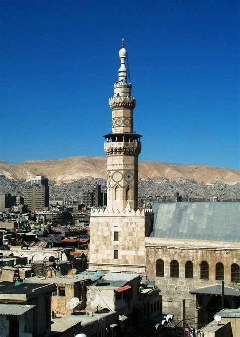 QR SYRIA — Minaret of Jesus, Umayyad Grand Mosque, Damascus,...