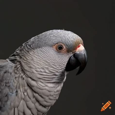 A full gray male yaco parrot