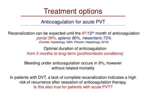 Portal vein thrombosis: scenarios and principles of treatment