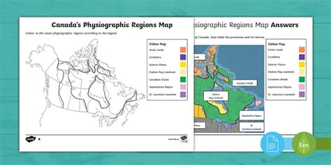 Landform Regions of Canada Map I Twinkl Geography Resources