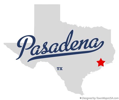 Map of Pasadena, TX, Texas