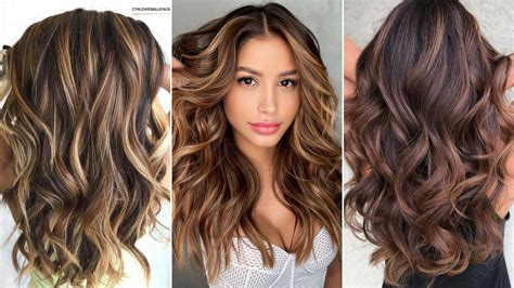 Dark Caramel Hair Color With Blonde Highlights